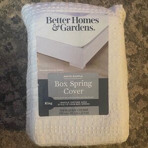 Better Homes And Gardens White Waffle Mattress Cover NWT